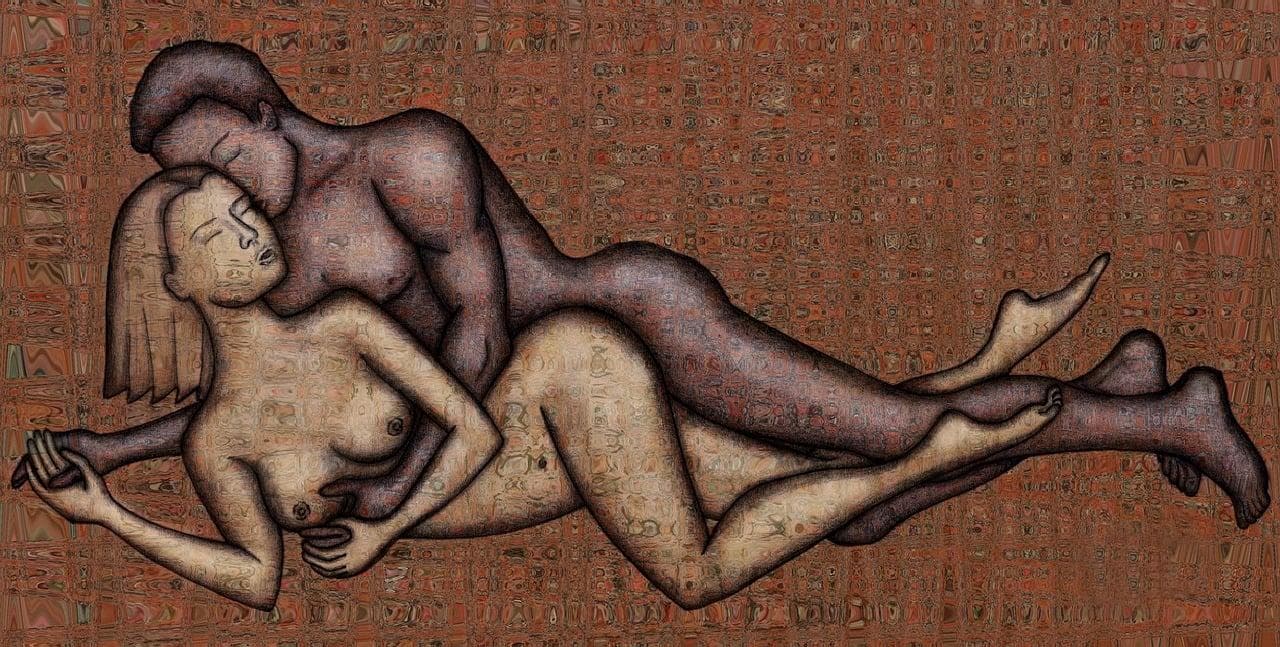 Fresque érotique de Pompéi, Ier siècle apr. J.-C.